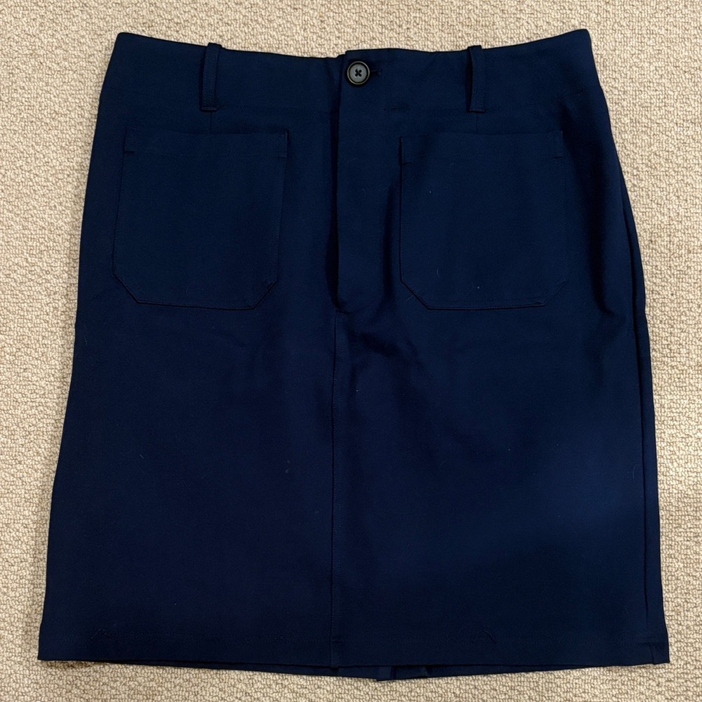 Anthropologie - Maeve Navy Midi Skirt 16